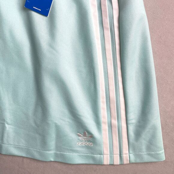 Adidas Originals 3S Mini Skirt Women Sz S Flash Aqua Mint Blue JP3653 Athleisure - Picture 5 of 8